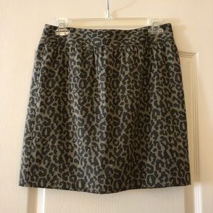 Leopard print mini skirt